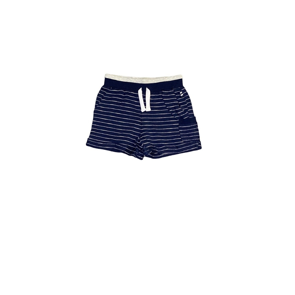 Splendid Boys Shorts True Navy Striped Drawstring Size 6-12M